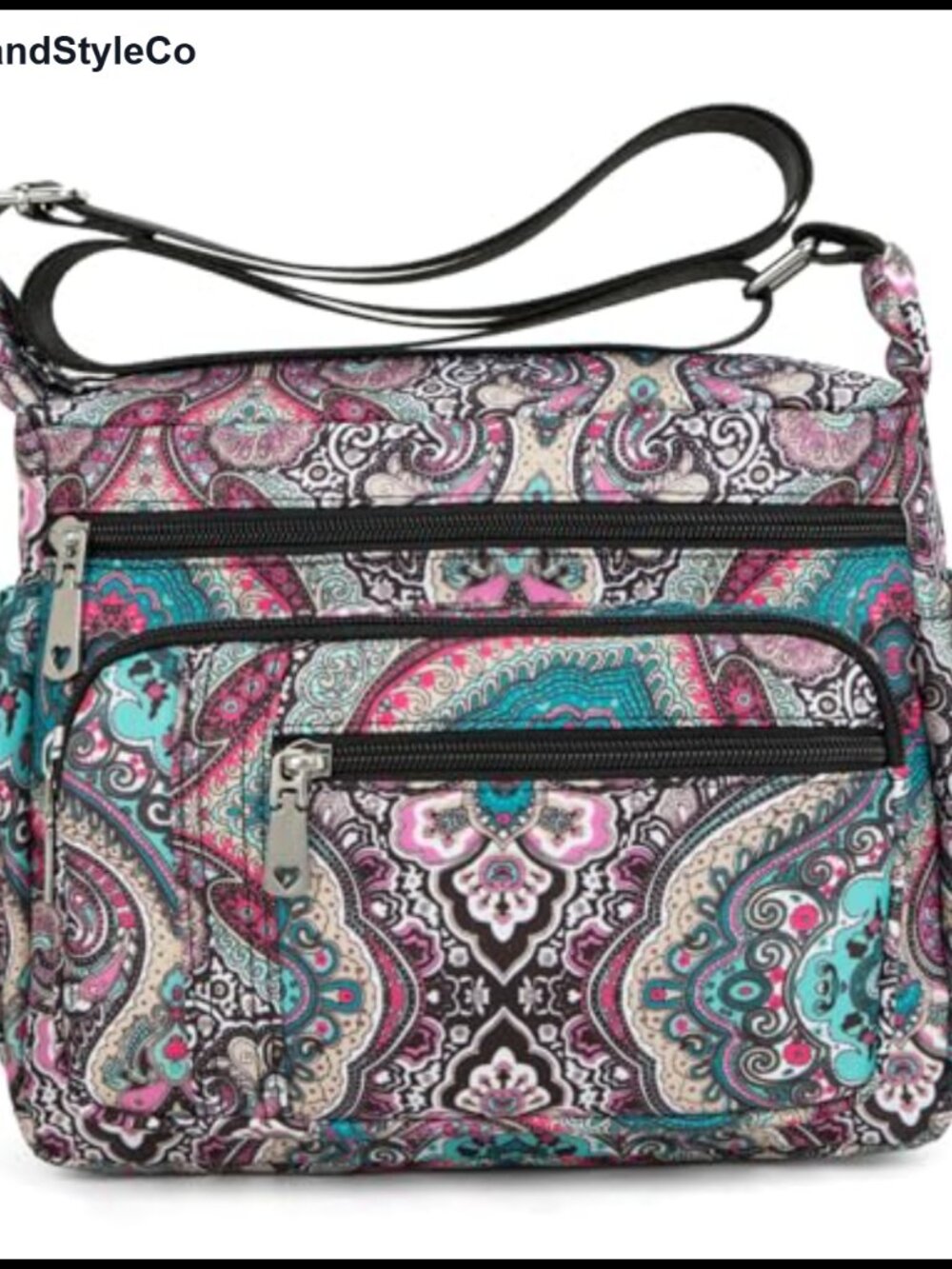 Water-Resistant Nylon Crossbody Bag with Pockets Adjustable Strap Lightweight
